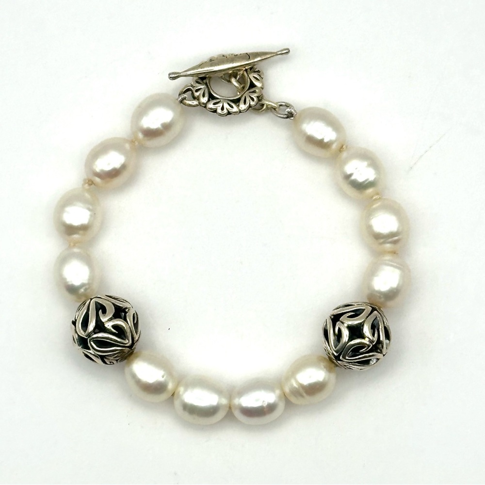 Ann King Freshwater Pearls & Silver Bracelet